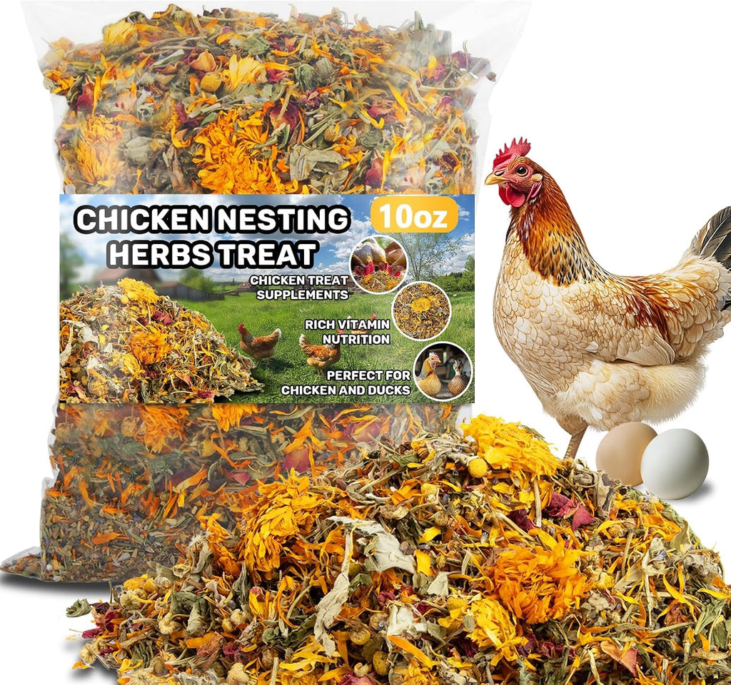 10oz Chicken Nesting Herbs - Dried Herbs Supplement for Laying Hens | Natural Chicken Treats for Nutritious Feeding