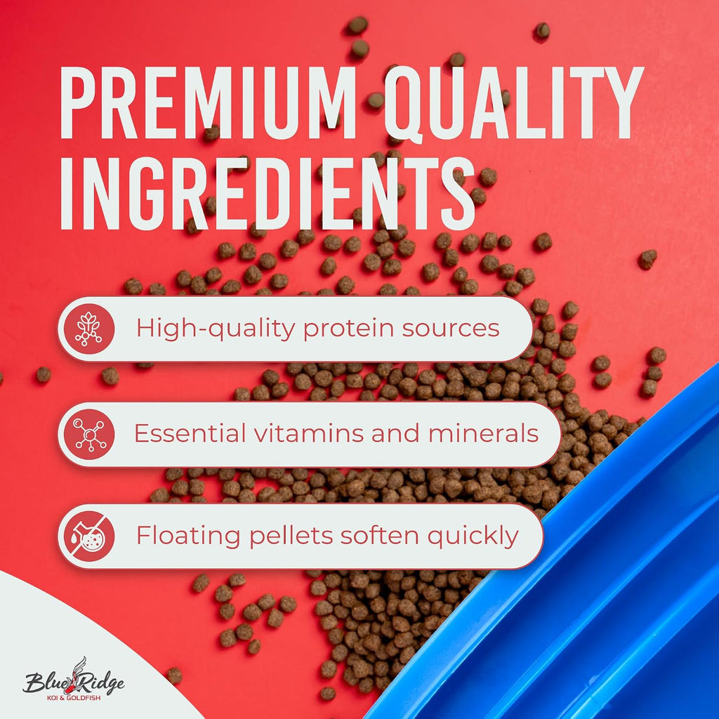 Blue Ridge Koi Platinum Pro 41% Protein Fish Food, 3/16" Pellets, 14 lb