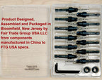 FTG USA 12 Pc #4 (7/64") Tapered Countersink Drill Bit Set with 2 Stops
