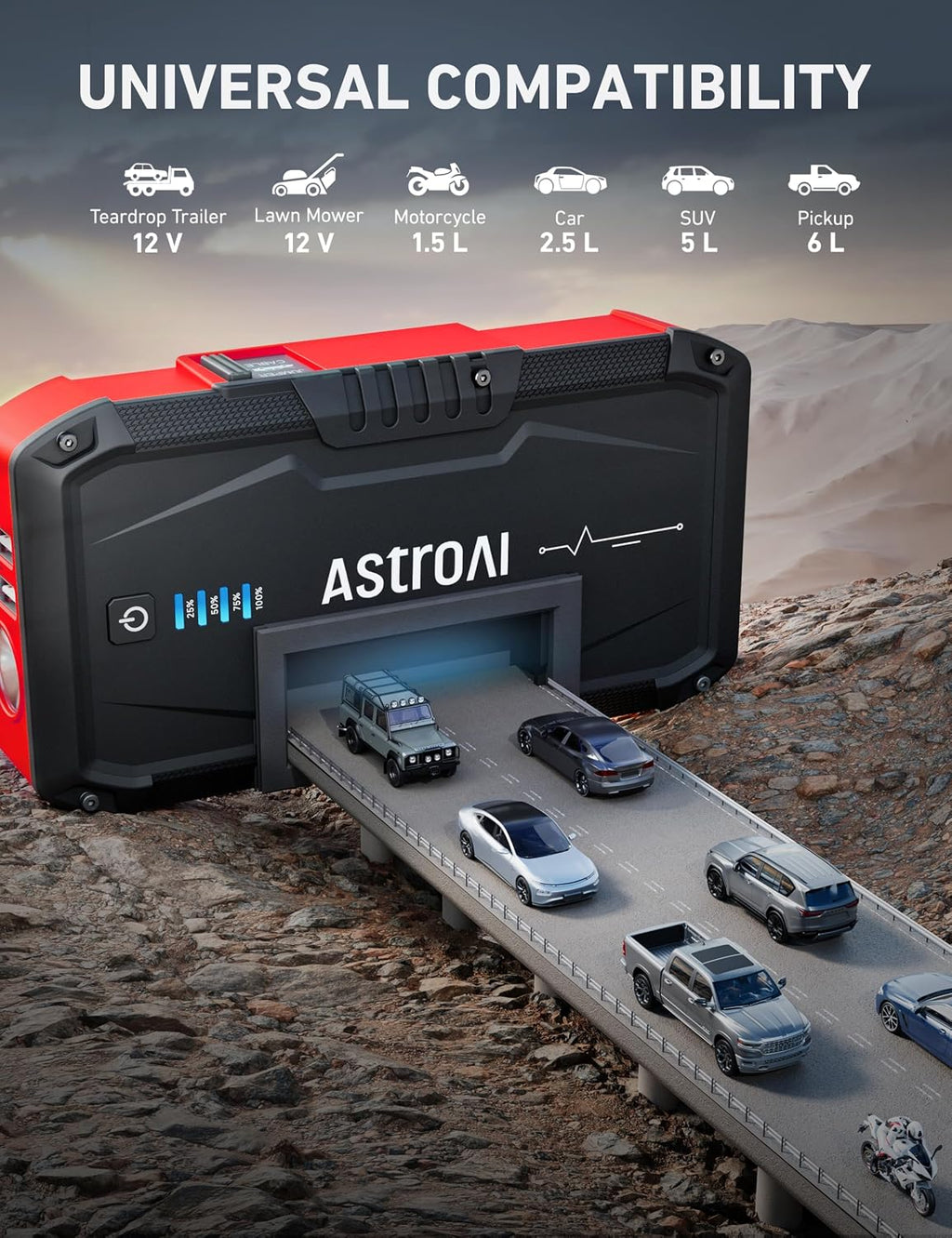 S8 Car Battery Jump Starter 1500A – Portable 12V Lithium Jump Box