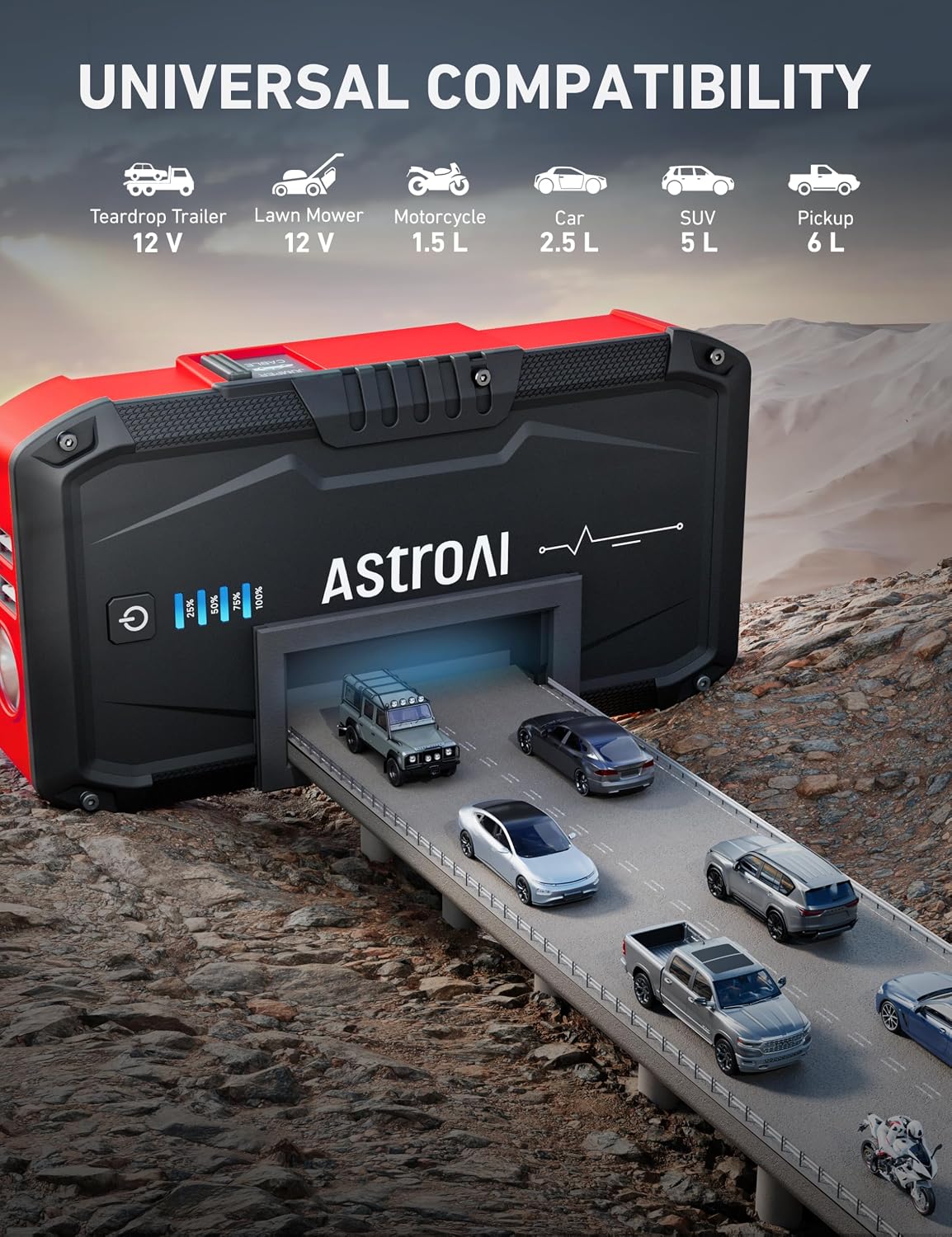 S8 Car Battery Jump Starter 1500A – Portable 12V Lithium Jump Box