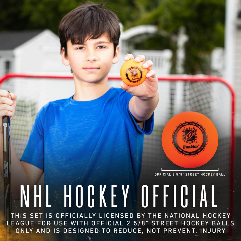 NHL Kids Street Hockey Goalie Pads Set - Kids Hockey Training Equipment - Includes Block Pad, Catch Glove, and Goalie