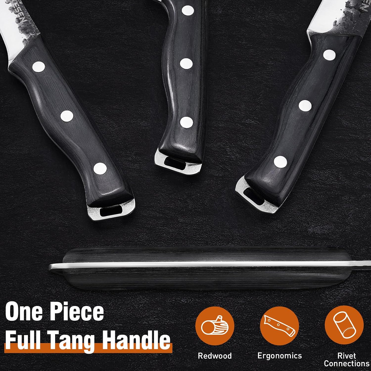 3PC Butcher Knife Set, Brisket Carving Breaking Boning Knife