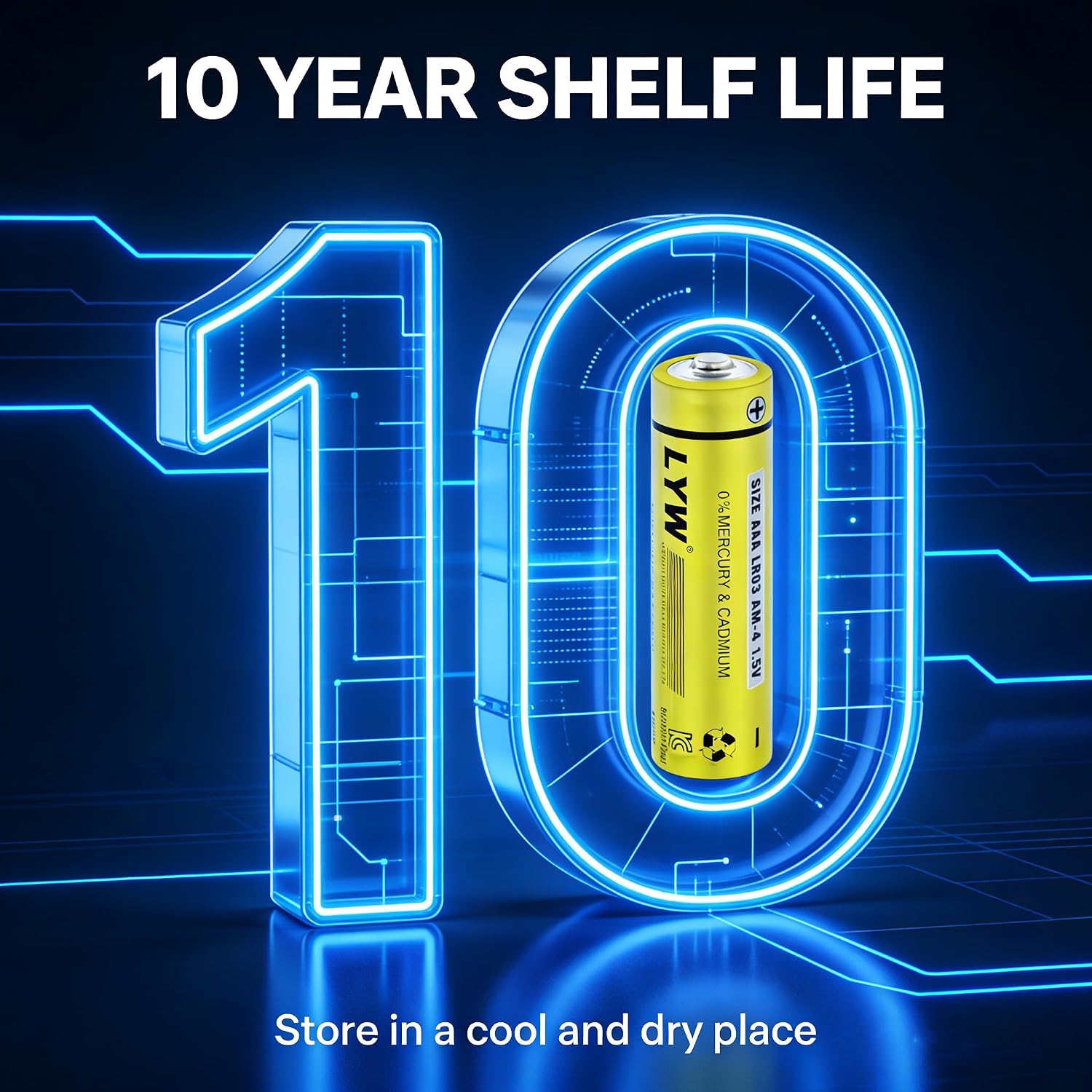 Premium Grade 48 Pack Batteries AAA Size,Alkaline Triple A Batteries,Ultra Long-Lasting,Leakproof 1.5V Household