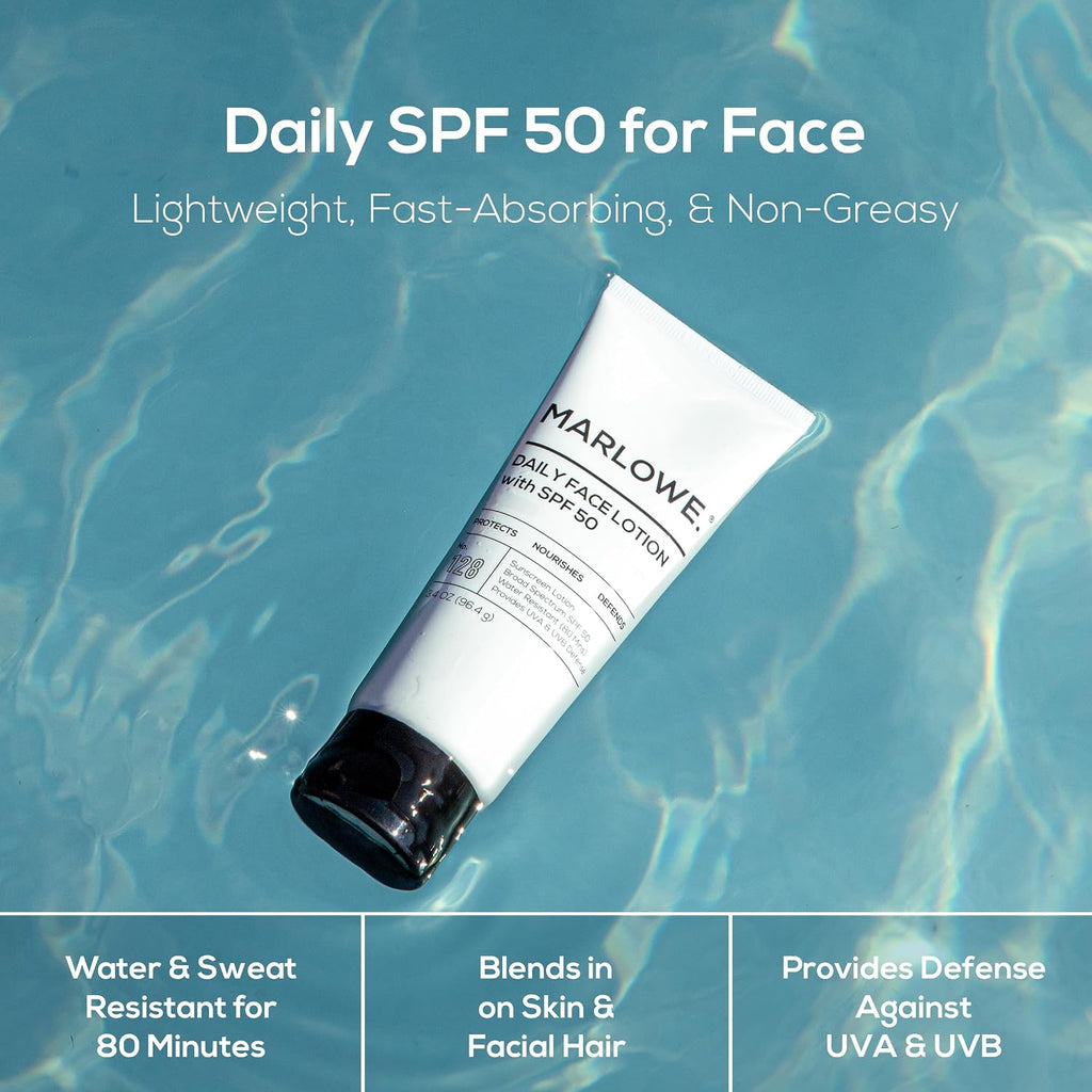Face Moisturizer with SPF 50, Daily Sunscreen Lotion, 3.4 oz | Lightweight, non-greasy Face Lotion with SPF 50 that