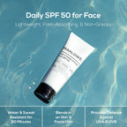 Face Moisturizer with SPF 50, Daily Sunscreen Lotion, 3.4 oz, 2 Pk