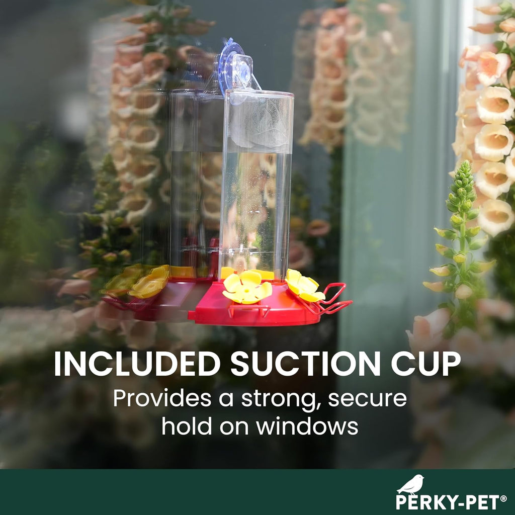 Window Mount Hummingbird Feeder, 8 oz Nectar Capacity