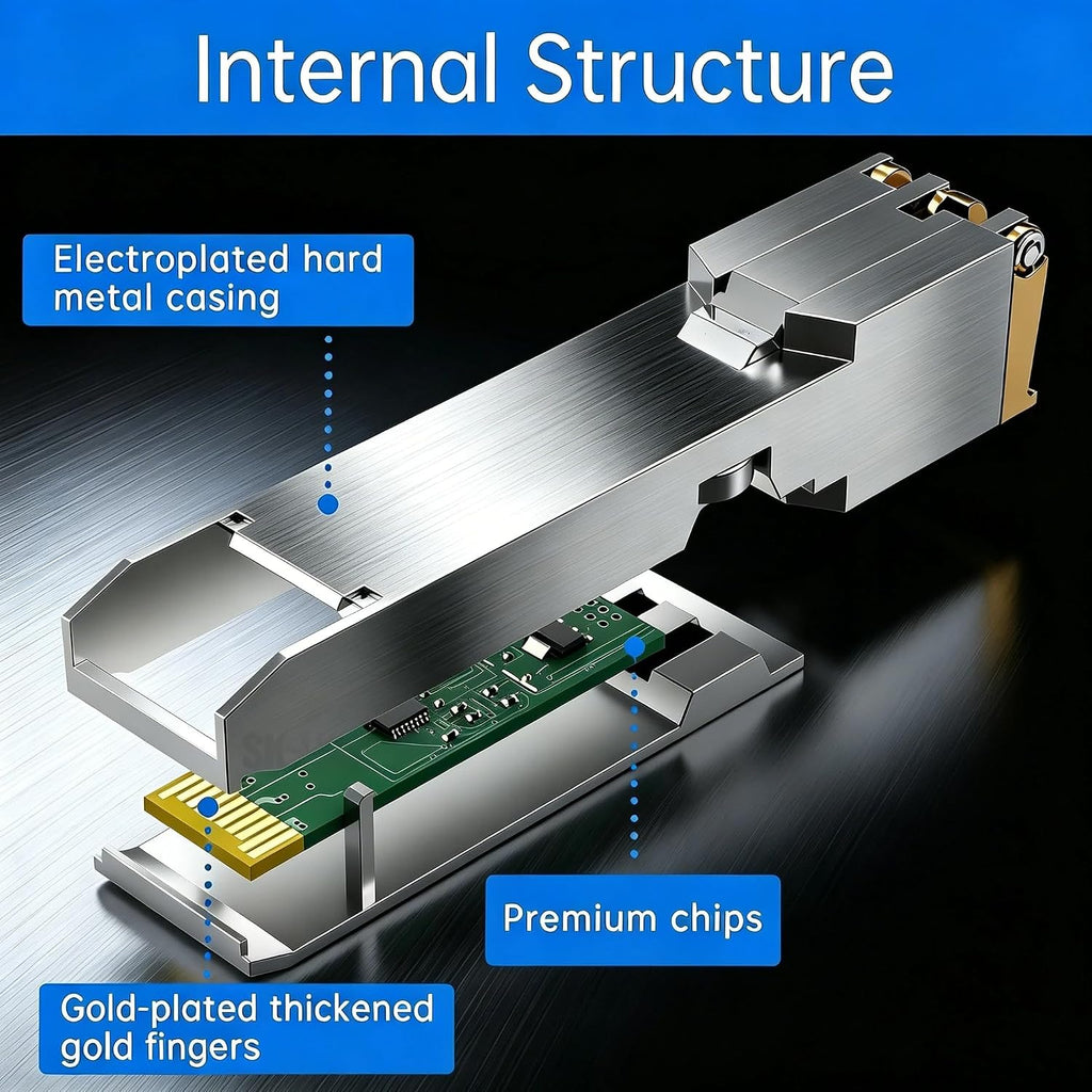 10G SFP+ to RJ45 Transceiver Up to 30m Ethernet Adapter