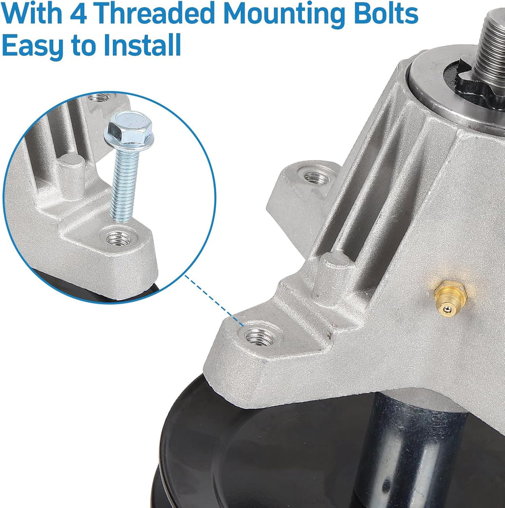 GCCSJ Lawn Mower Spindle Replacement Part Number 918-06991 618-06991 Compatible with MTD Troy-Bilt Craftsman Columbia Huskee Murray 42 inch Deck Lawn Tractors Mandrel Assembly, 2 Pack