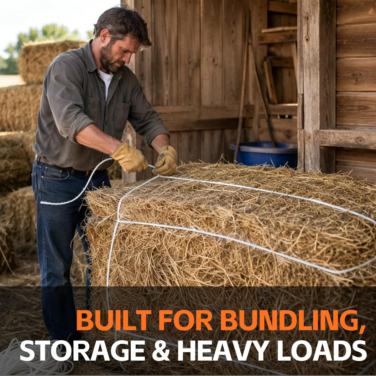 Polypropylene Tying Twine 2600 ft, 1ply Heavy Duty Baling Twine