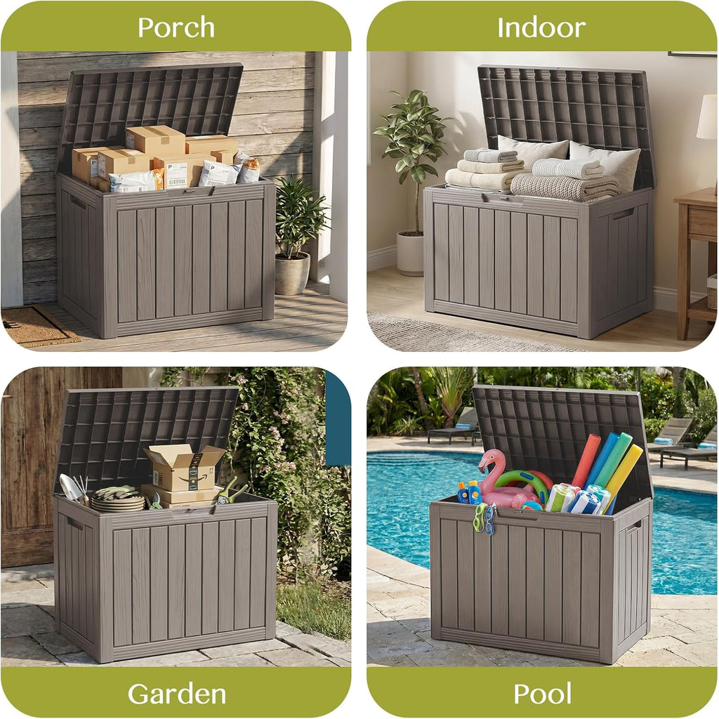 50 Gal Package Delivery Box Lockable Outdoor Storage Box | Secure parcel drop box with UV-resistant resin, waterproof