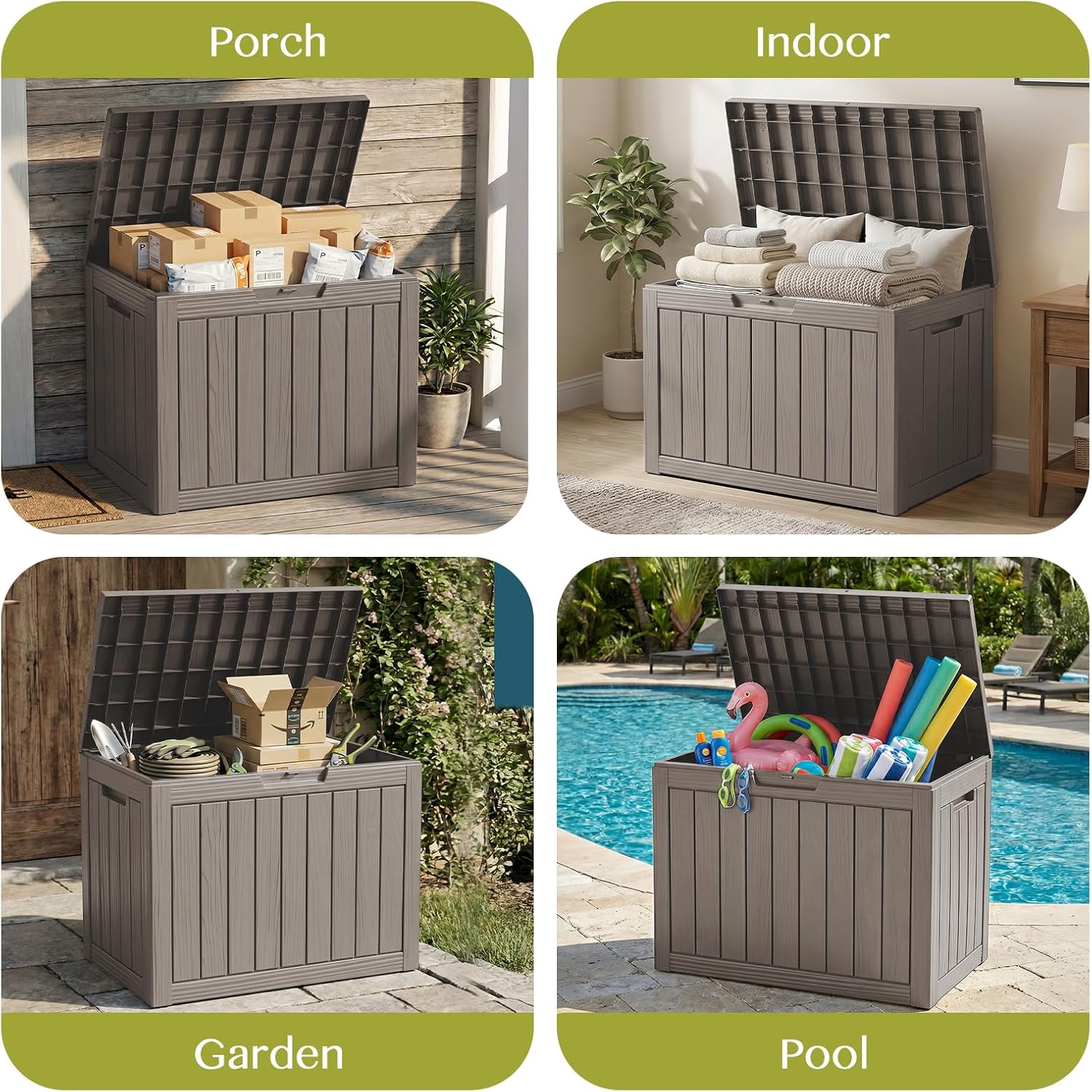 50 Gal Package Delivery Box Lockable Outdoor Storage Box | Secure parcel drop box with UV-resistant resin, waterproof