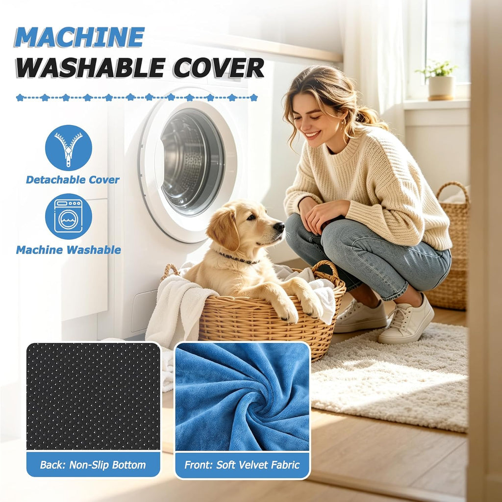 Pet Heating Pad for Dogs, Indoor Outdoor Heated Cat Bed Waterproof Electric Heated Pad Mat for Cats with Chew