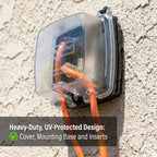 Intermatic WP1020C Deep Weatherproof Outlet Cover, Clear, Vertical