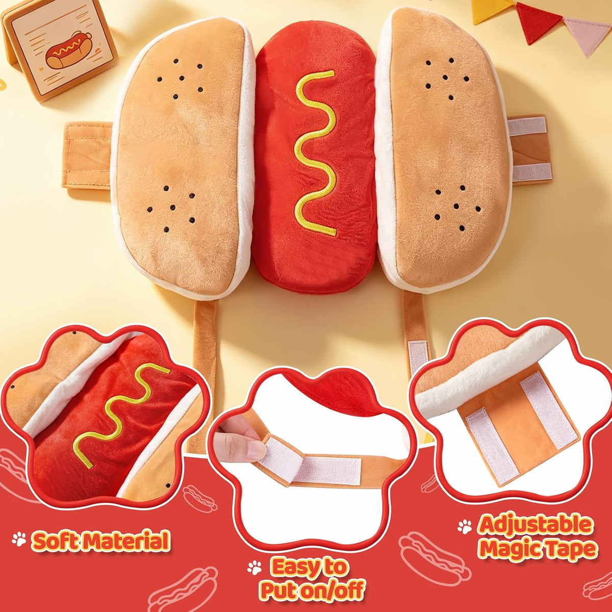 Halloween Dog Hot Dog Costumes Medium