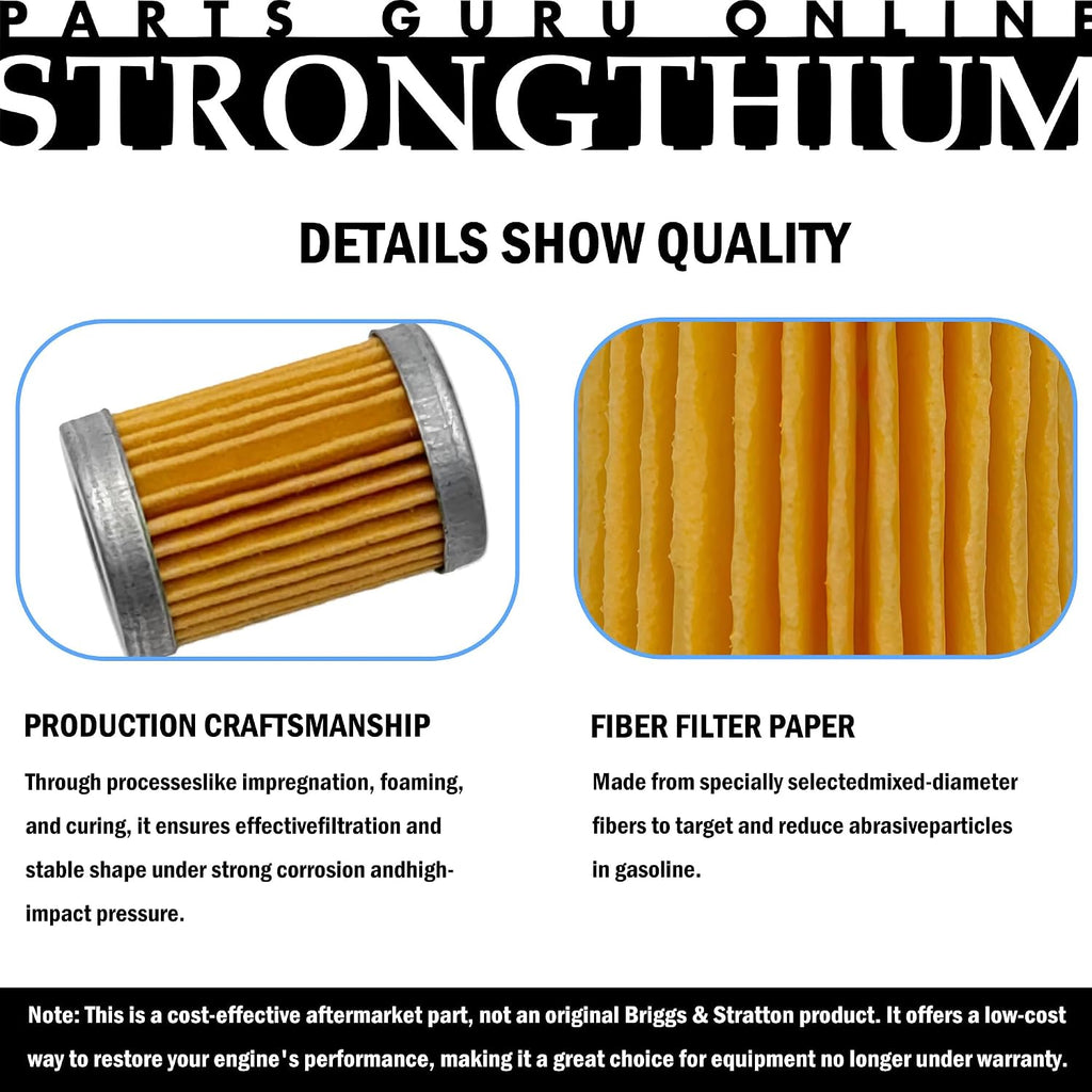Strongthium 691035 493629 1/4" 40 Micron Inline Fuel Filter Kit
