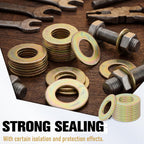 25 Pcs 1 Inch Grade 8 Flat Washer Alloy Steel Yellow Zin