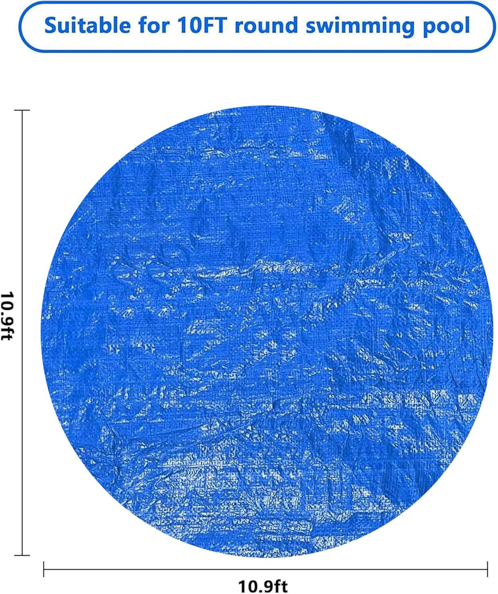 10 Ft Dust Pool Cover Protector-Solar Cover for Round Frame Pools-Pool Cover for Round Inflatable-Pool Cover