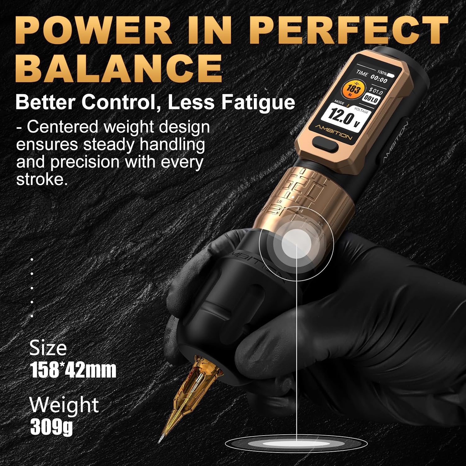 Soldier Pro 520 Tattoo Gun, Wireless Rotary Tattoo Pen Machine with 520g.cm Ultra High Torque Motor, Dual 2400mAh