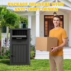 Package Delivery Boxes for Outside, Parcel Drop Box, Black | Lockable Secure, Waterproof, Anti-Theft