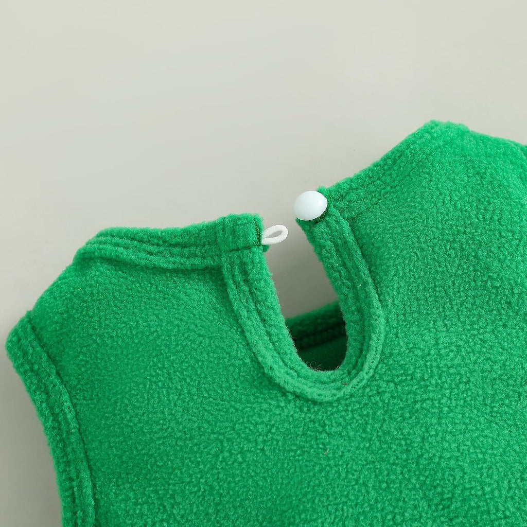 Infant Baby Boys Girls Halloween Hungry Caterpillar Costume Sleeveless Striped Fleece Bodysuit and Hat Outfit Set
