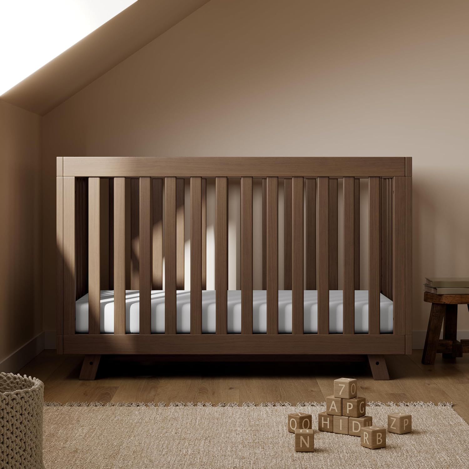 Beckett 3-in-1 Convertible Crib – GREENGUARD Gold Certified, Fits Standard Crib Mattress, Converts to Toddler Bed and