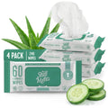 Flushable Wipes, 60-Wipe Home Pack, Unscented, 4 Pack