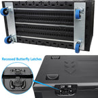 Rolling Road Case 44"x22"x24", Heavy Duty Cable Trunk with Wheels | Stackable Utility ATA Flight Case