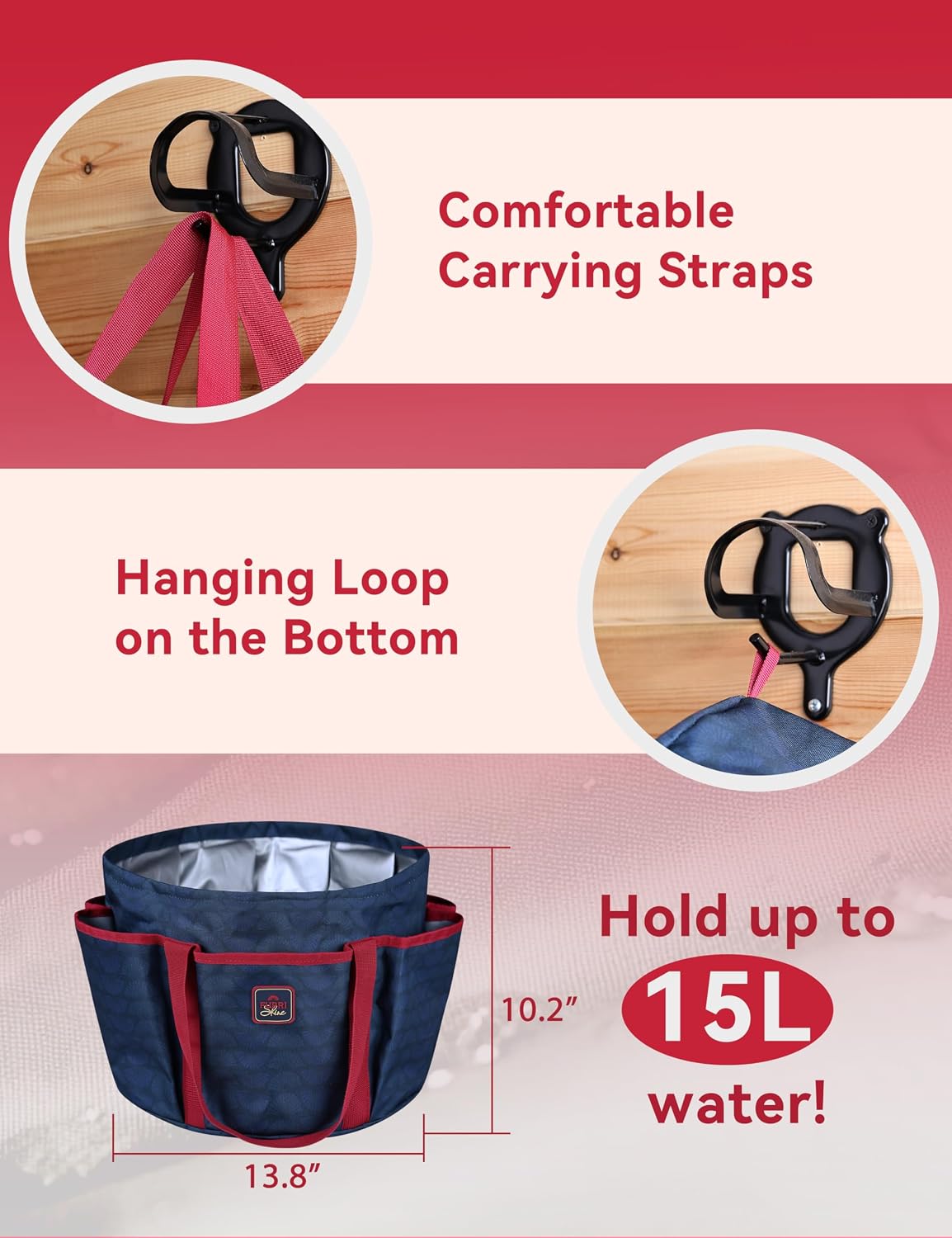11-Piece Horse Grooming Kit with Waterproof Tote Shadowberry