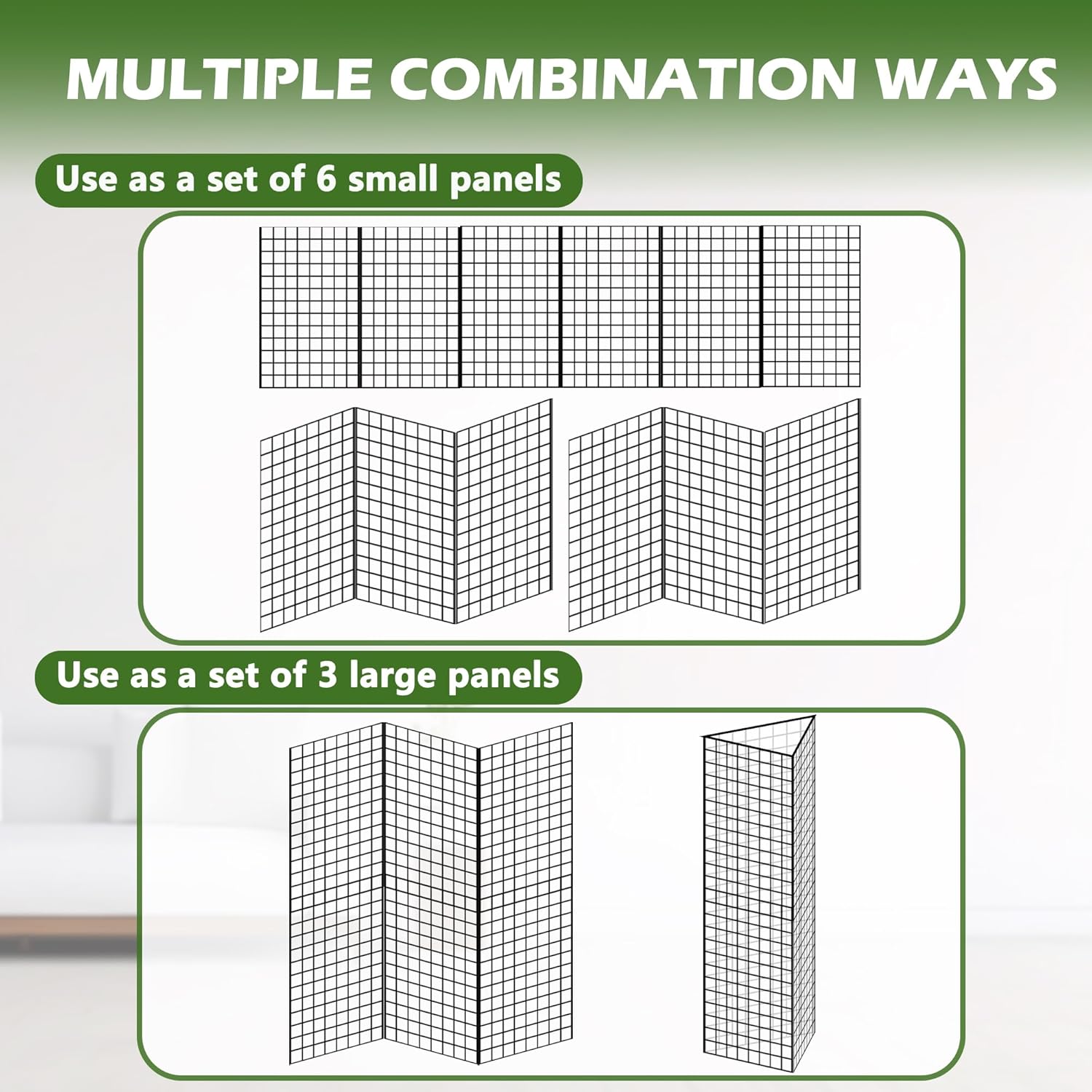 Grid Wall Panels 3 Pcs, Commercial Grade Gridwall Panels, Metal Grid Wall Panel Display Stand, You Can DIY 6 Pack