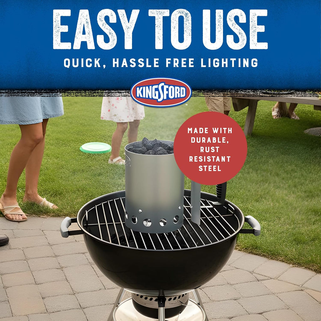 Compact Charcoal Chimney Starter for Grills and BBQs