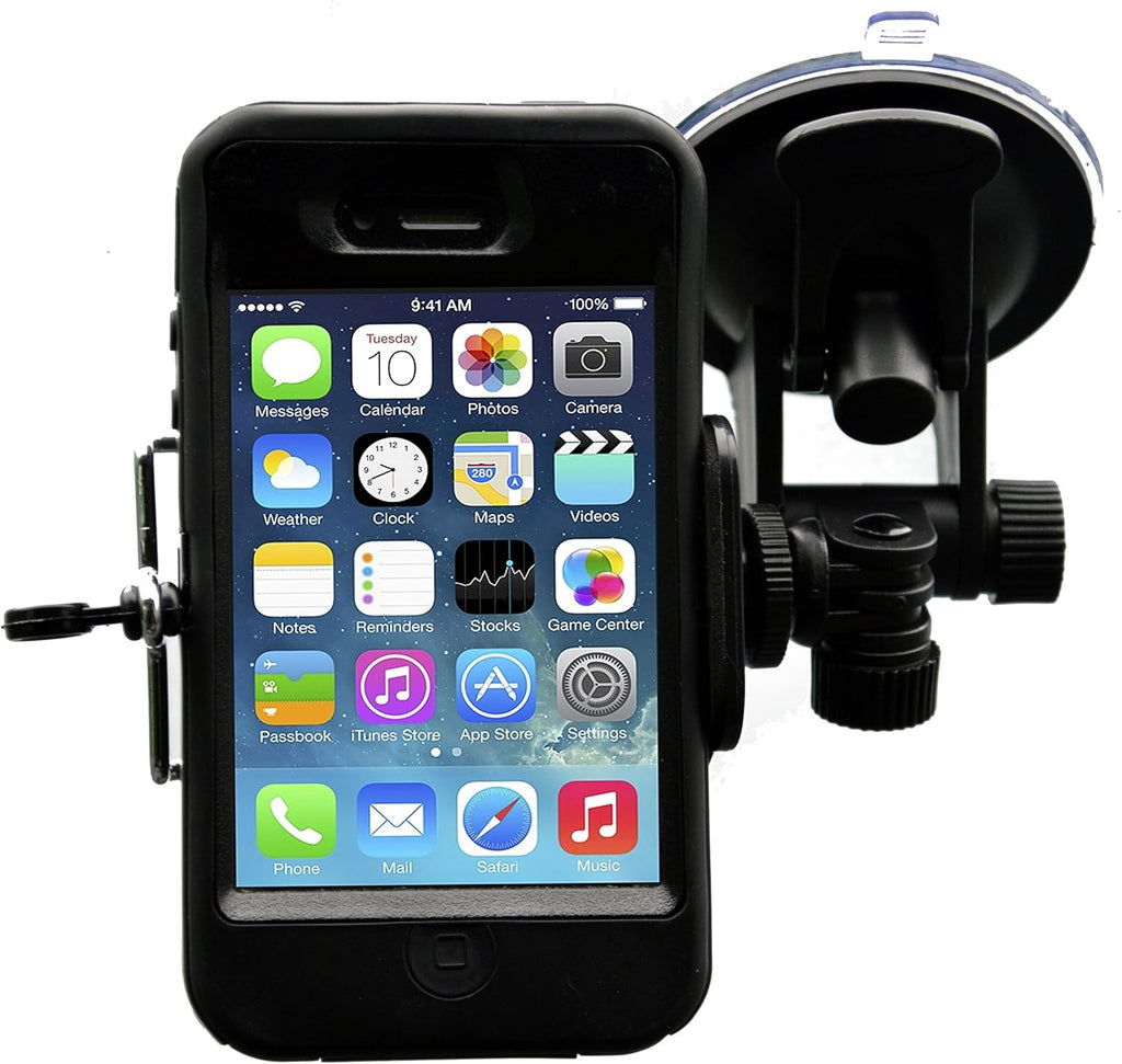Car Phone Mount - Windshield Compatible Cell Phone Holder for iPhone XS/XR/8/7/6S/6 Plus SE, Samsung Galaxy