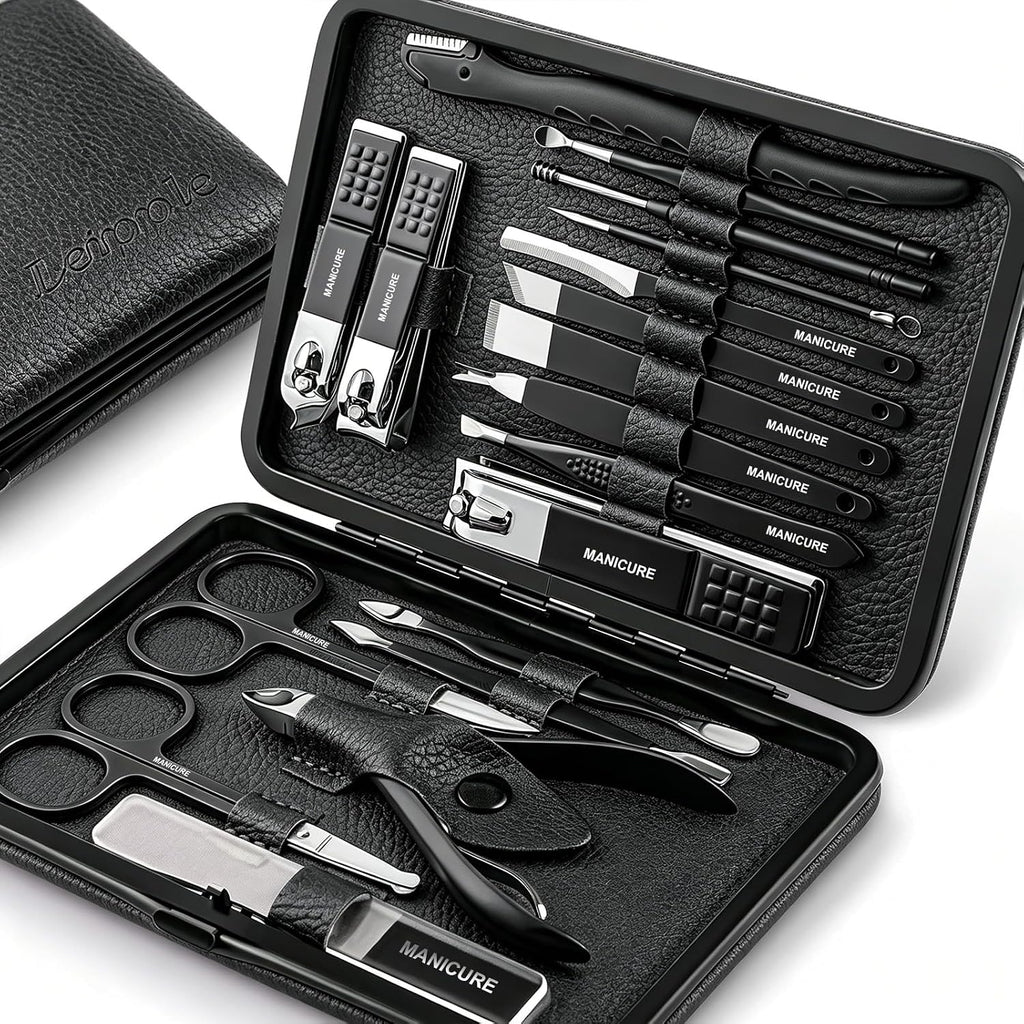 Manicure Kit Professional Nail Clipper Set-18 Pieces, Black