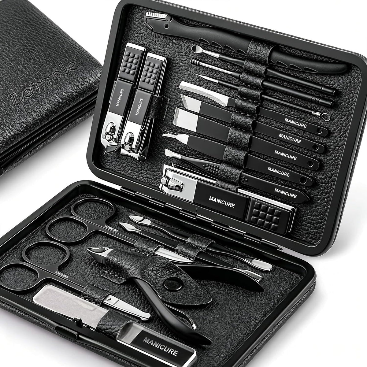 Manicure Kit Professional Nail Clipper Set-18 Pieces, Black