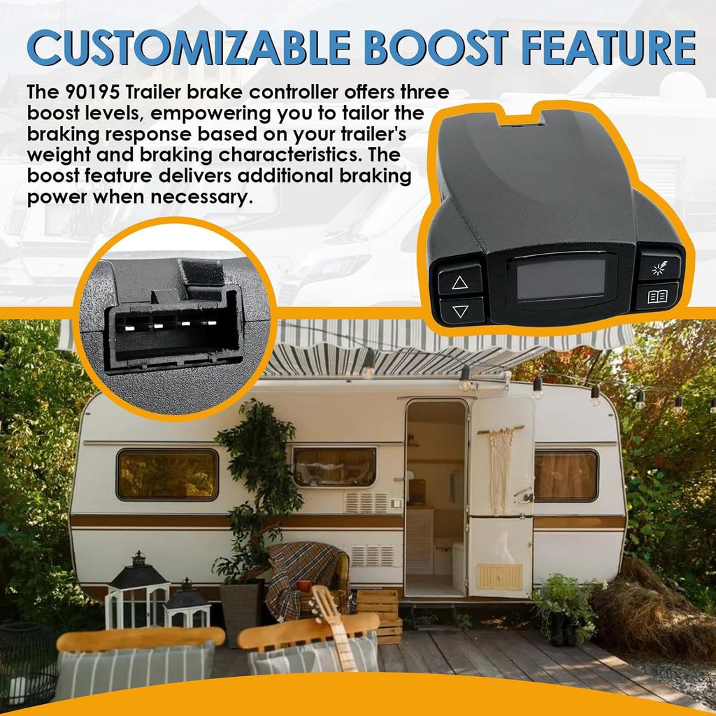 90195 Electric Proportional Trailer Brake Controller is Designed to Seamlessly Fit Silverado, Ram, Tacoma, F150