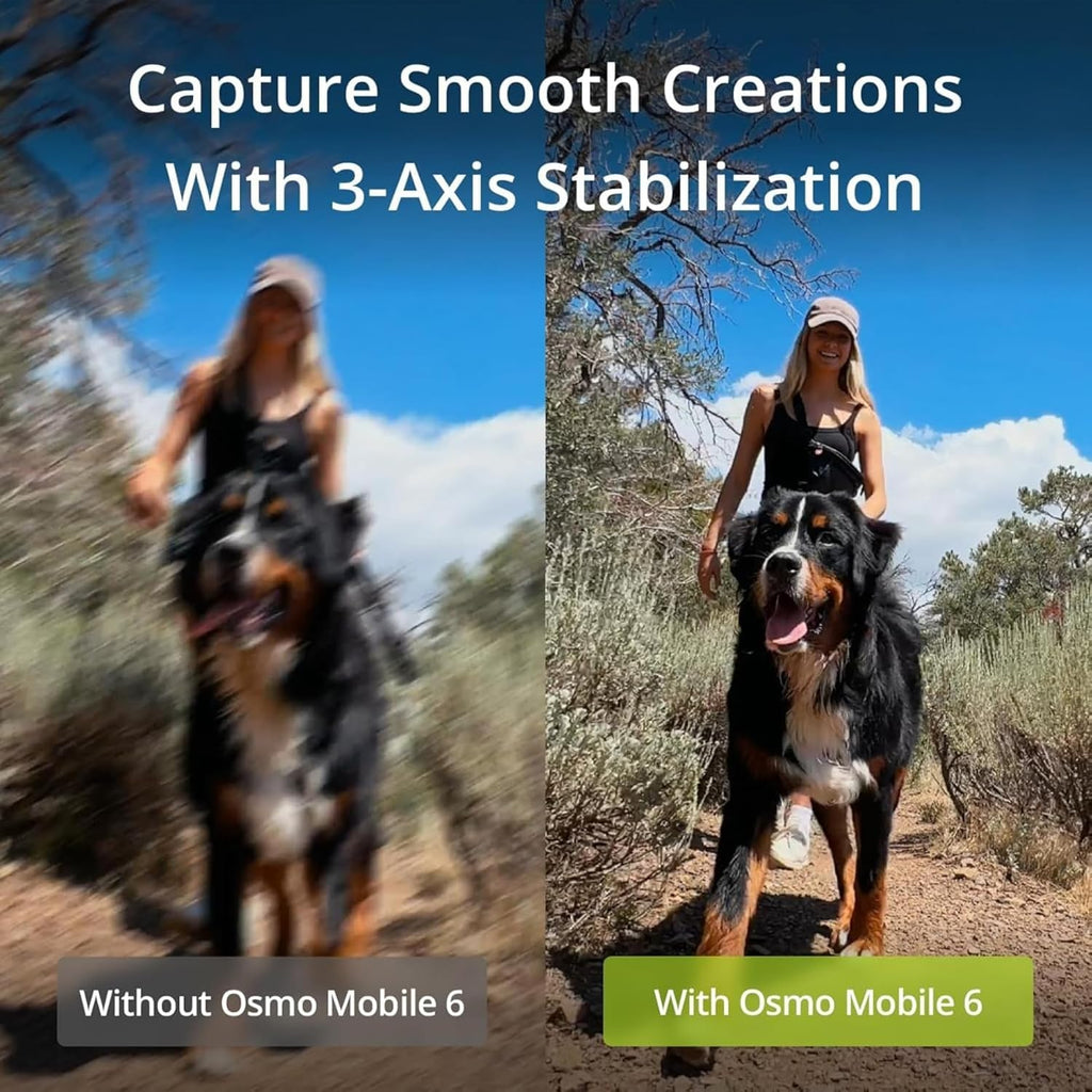 Osmo Mobile 6 Smartphone Gimbal Stabilizer, 3-Axis Phone Gimbal, Built-In Extension Rod, Portable and Foldable