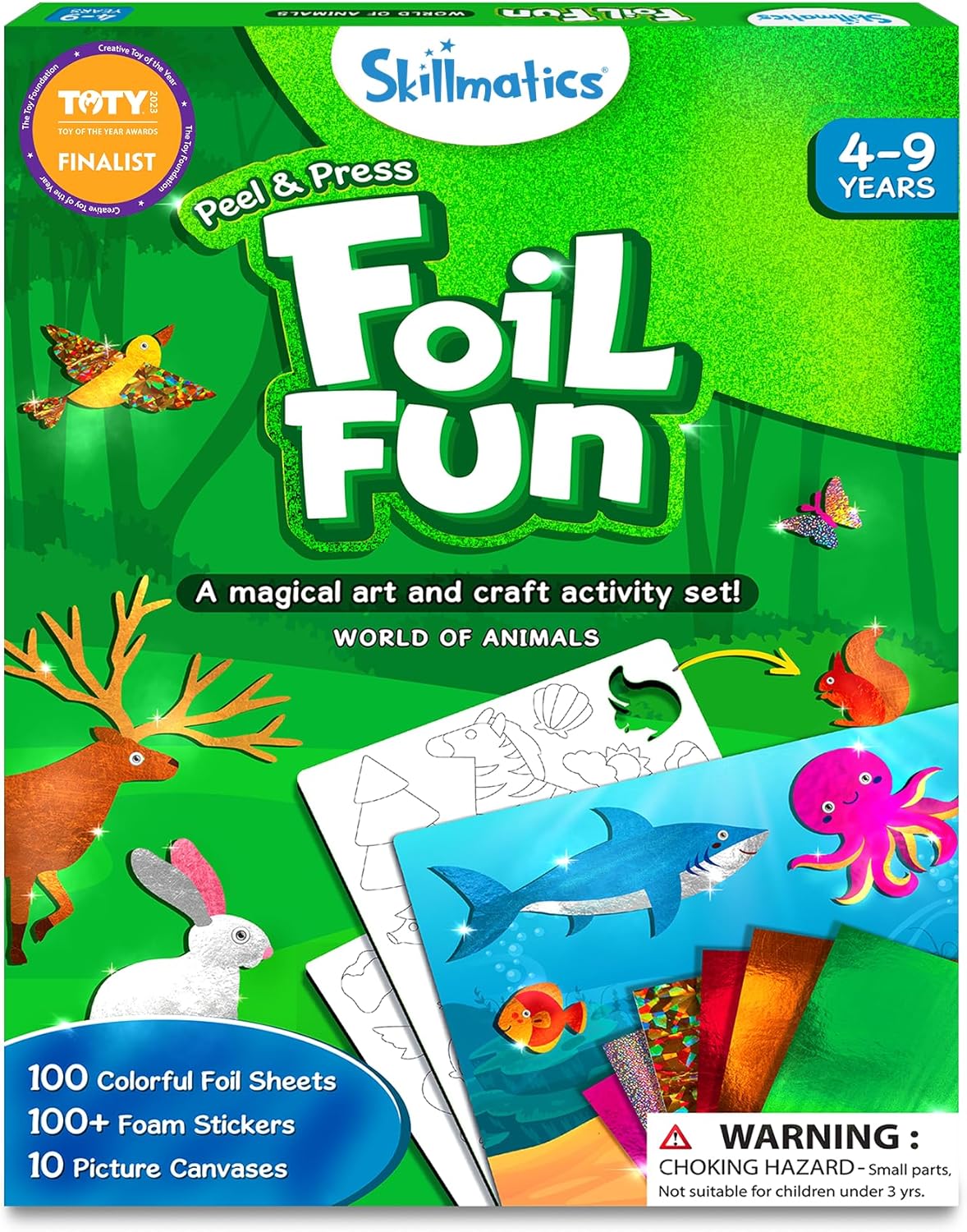Foil Fun - Animals, No Mess Art for Kids, Travel Toys, Craft Kits, DIY Creative Activity, Screen-Free Entertainment