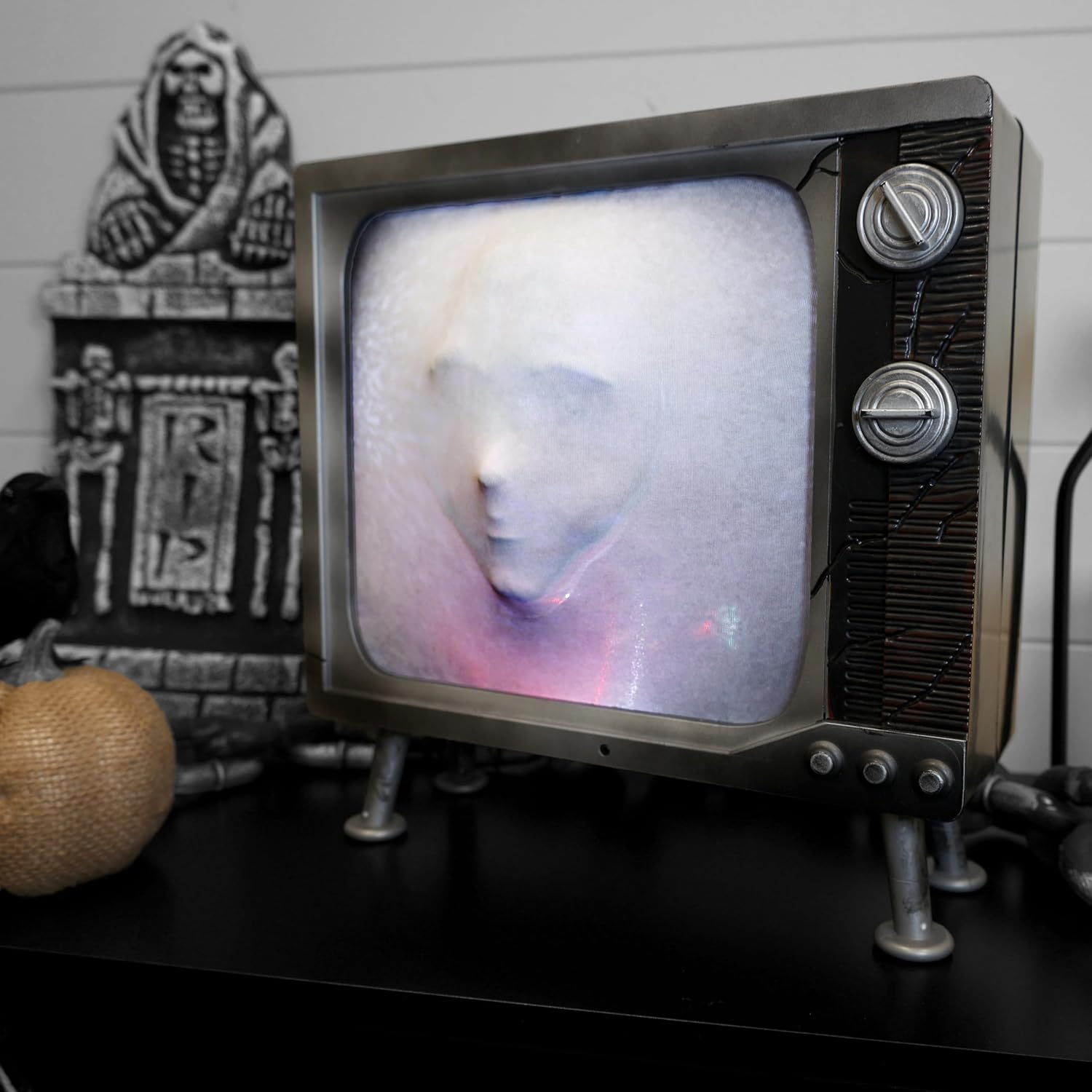 Haunted TV by Tekky, Battery-Operated, Motion Activated Animatronic Television with Sound Effects and Lights for