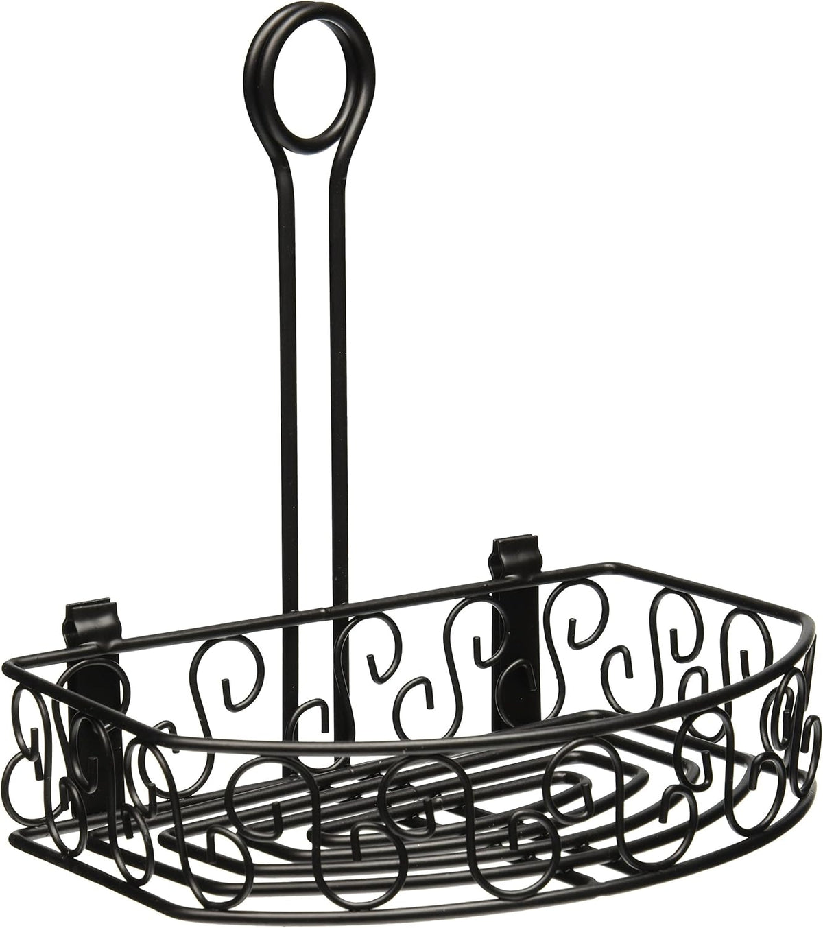 8 1/4" Black Oblong Wire Condiment Caddy
