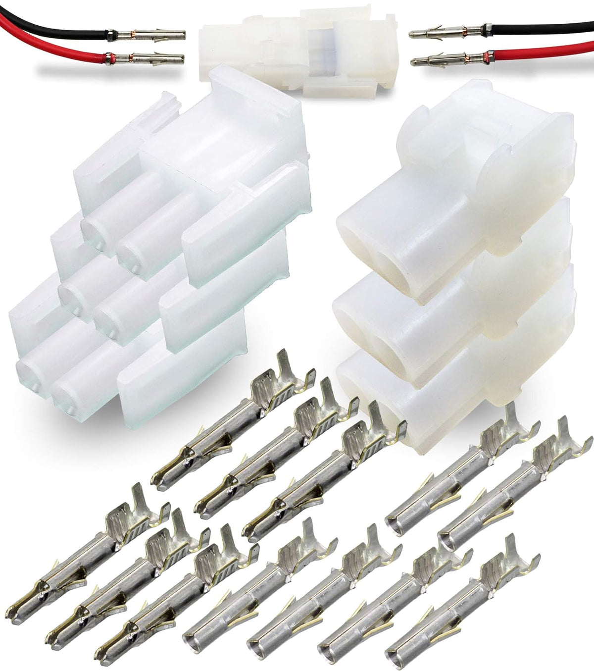 2-Pin Molex 2.13mm (.084") Connector Kit, 14-20 AWG Arcade Pinball (3-Set)