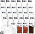 30 Pack Salt and Pepper Shakers, 3.3oz Glass Shakers Spice Jar with Metal Lids for Salt, Pepper, Spices, Seasonings