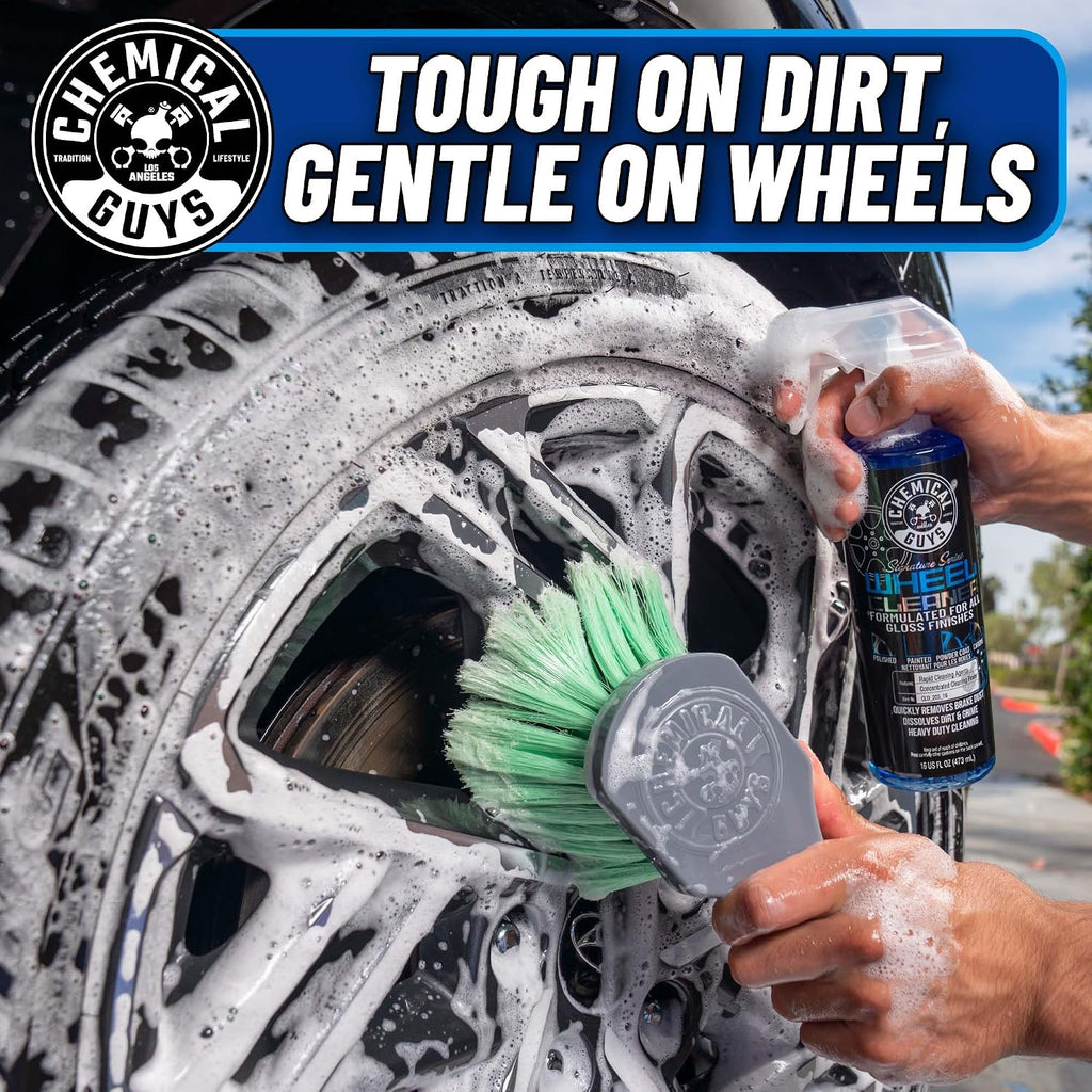 Signature Series Wheel Cleaner Spray for All Finishes, 16 oz | Fast-acting foaming spray clings to wheels to lift