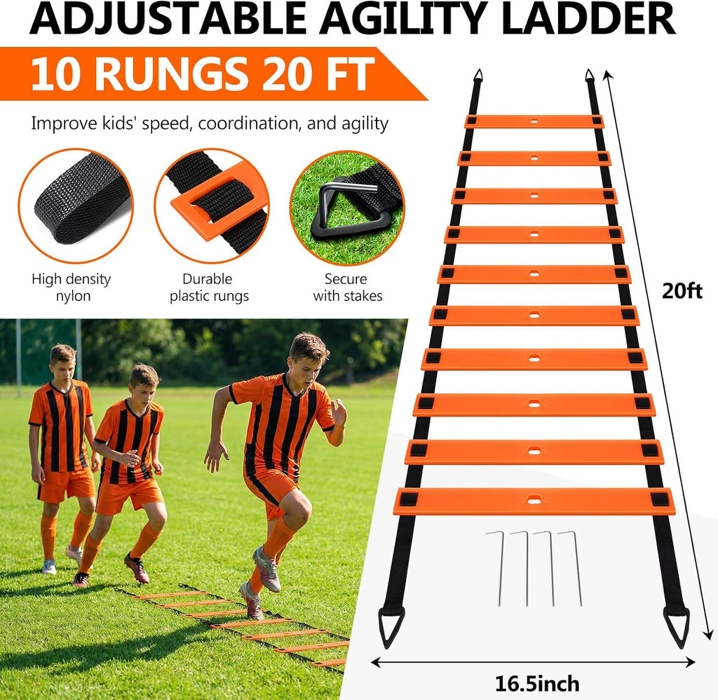 Kids Soccer Goal for Backyard Set of 2, 6X4 / 4X3 ft Portable Pop Up Soccer Net Training Equipment for Outdoor Indoor