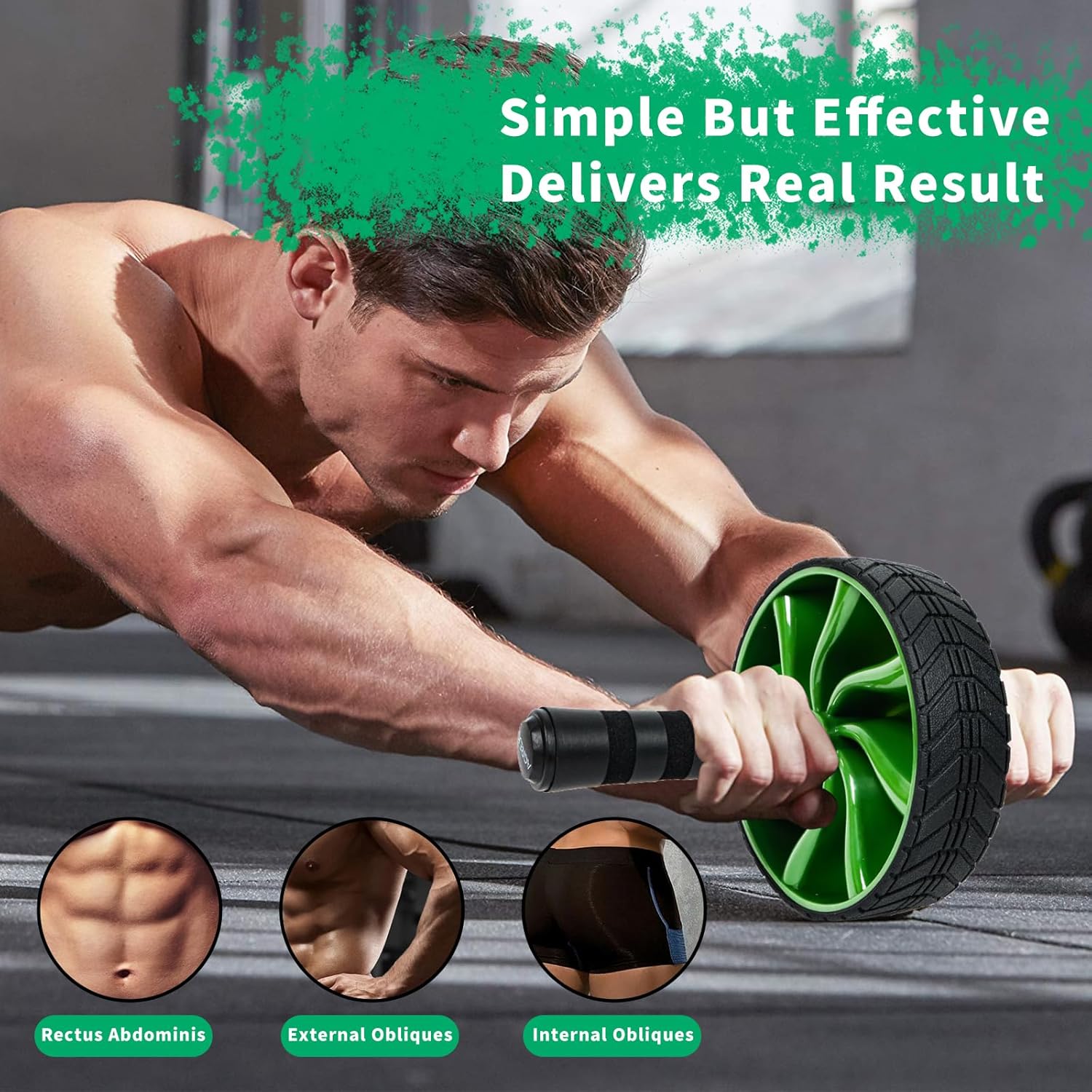 Ab Roller Wheel - AGREJO Ab Workout Equipment for Abdominal & Core Strength Training, Home Gym Fitness Equipment