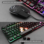Computer Keyboard Mouse Combo Wired | RGB Backlit, USB Keyboard, PC Mac Laptop Desktop, Gaming Office