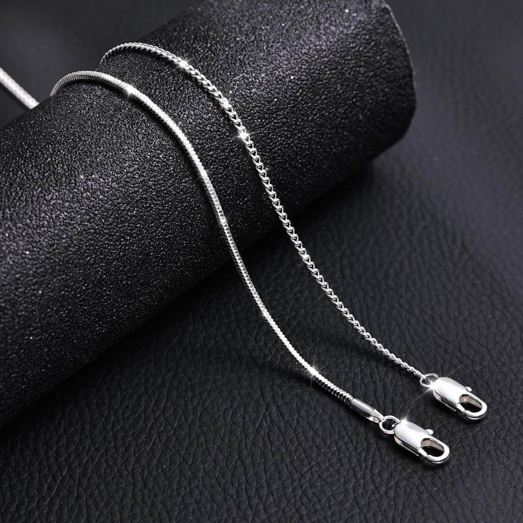 Silver Bracelets for Men, Stackable Fashion Cuban Snake Chain Set | Stainless Steel Jewelry, Tarnish Resistant