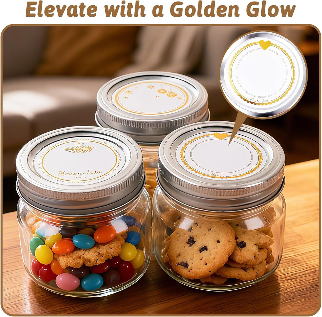 8oz Glass Mason Jars 30-Pack with Airtight Split Lids and Bands