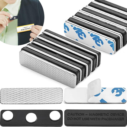 Magnetic Name Tag Holders with Strong Magnets for Securely Attaching ID Badges, Name Tags, and Accessories (10)