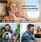 Active Noise Cancelling Headphones, Wireless Bluetooth Over Ear | 100H Playtime, Transparency Mode, Deep Bass Hi-Fi