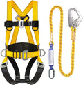 Safety Harness Fall Protection Kit with Shock Absorbing Lanyard